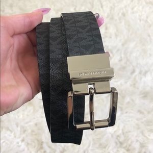 Michael Kors black logo belt
